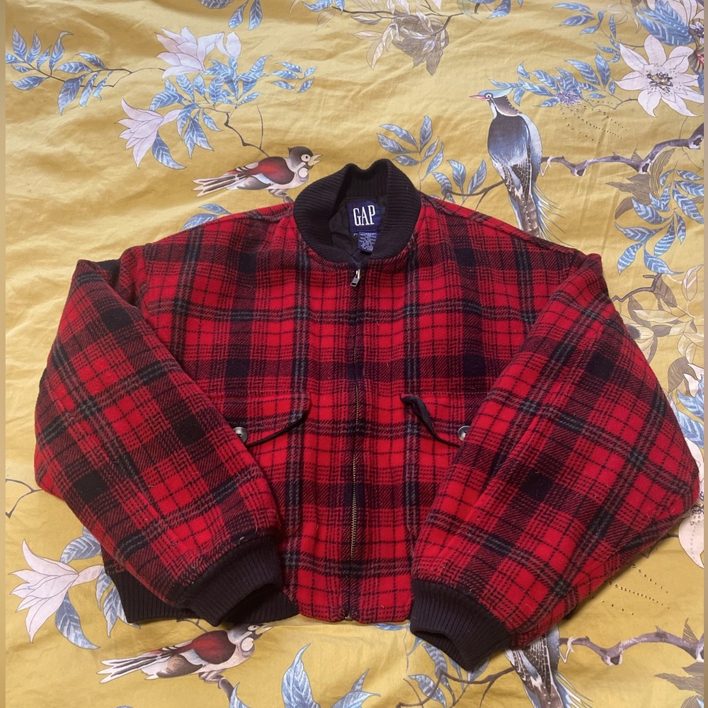 Gap Women’s Cropped Plaid Coat